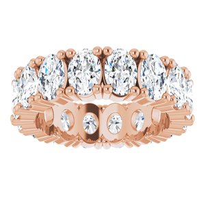 10K Rose Gold 5 9/10 CTW Natural Diamond Eternity Band Size 7.25