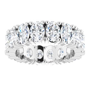 14K White Gold 6 CTW Natural Diamond Eternity Band Size 7.25