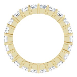 10K Yellow Gold 3 5/8 CTW Natural Diamond Eternity Band Size 7.25