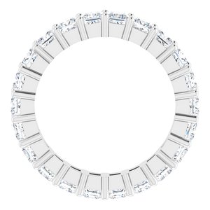 10K White Gold 3 5/8 CTW Natural Diamond Eternity Band Size 7.25