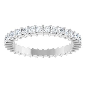 10K White Gold 1 1/5 CTW Lab-Grown Diamond Eternity Band Size 7
