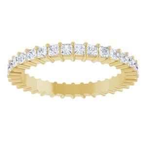 10K Yellow Gold 1 1/5 CTW Natural Diamond Eternity Band Size 7