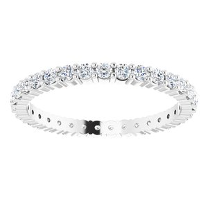 10K White Gold 5/8 CTW Lab-Grown Diamond Eternity Band Size 7.25