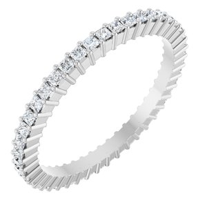 10K White Gold 1/2 CTW Lab-Grown Diamond Eternity Band Size 7