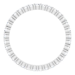 10K White Gold 5/8 CTW Natural Diamond Eternity Band Size 7.25