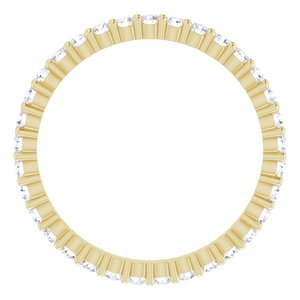 10K Yellow Gold 5/8 CTW Natural Diamond Eternity Band Size 7.25
