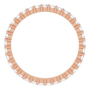 10K Rose Gold 5/8 CTW Natural Diamond Eternity Band Size 7.25