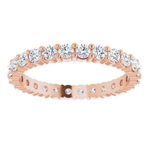 10K Rose Gold 1 CTW Lab-Grown Diamond Eternity Band Size 7.25