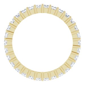 10K Yellow Gold 1 1/3 CTW Natural Diamond Eternity Band Size 7.25