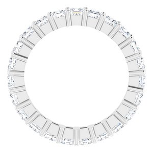 10K White Gold 2 1/2 CTW Natural Diamond Eternity Band Size 7.25