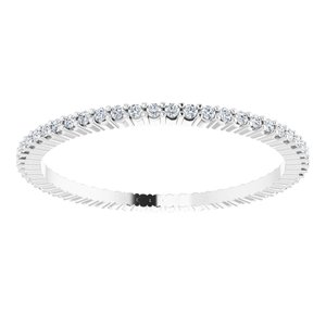 Platinum 1/5 CTW Lab-Grown Diamond Eternity Band Size 7.5
