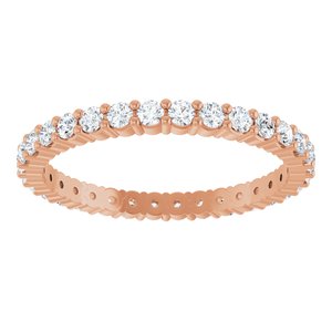 10K Rose Gold 5/8 CTW Lab-Grown Diamond Eternity Band Size 7