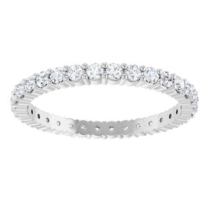 10K White Gold 5/8 CTW Lab-Grown Diamond Eternity Band Size 7