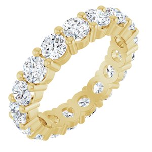 10K Yellow Gold 4 CTW Natural Diamond Eternity Band Size 7