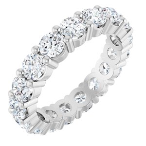 10K White Gold 4 CTW Natural Diamond Eternity Band Size 7