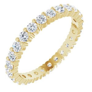 10K Yellow Gold 1 CTW Lab-Grown Diamond Eternity Band Size 7.25