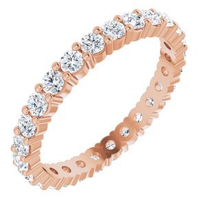 10K Rose Gold 1 CTW Natural Diamond Eternity Band Size 7.25