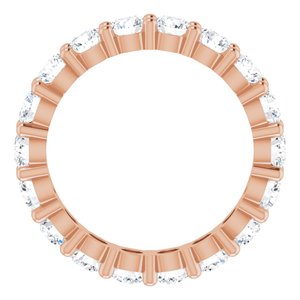 10K Rose Gold 2 3/4 CTW Lab-Grown Diamond Eternity Band Size 7.25
