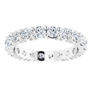10K White Gold 1 3/4 CTW Natural Diamond Eternity Band Size 7.25