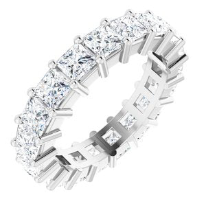 10K White Gold 4 3/4 CTW Natural Diamond Eternity Band Size 7.25