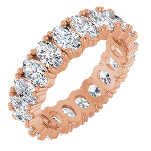 14K Rose Gold 5 CTW Natural Diamond Eternity Band Size 7