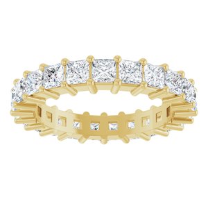 10K Yellow Gold 2 1/2 CTW Natural Diamond Eternity Band Size 7