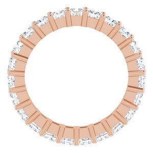 14K Rose Gold 2 1/2 CTW Lab-Grown Diamond Eternity Band Size 6.5