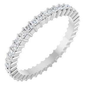 Platinum 3/4 CTW Lab-Grown Diamond Eternity Band Size 7