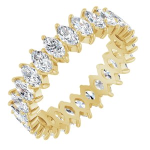 14K Yellow Gold 2 3/8 CTW Natural Diamond Eternity Band Size 7