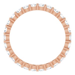 10K Rose Gold 1 CTW Lab-Grown Diamond Eternity Band Size 7.25