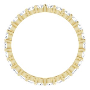 10K Yellow Gold 1 CTW Natural Diamond Eternity Band Size 7.25