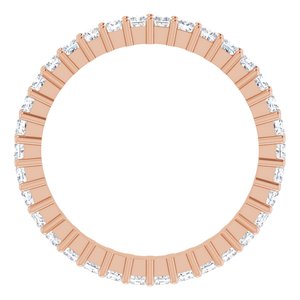 10K Rose Gold 1 1/5 CTW Lab-Grown Diamond Eternity Band Size 7.25
