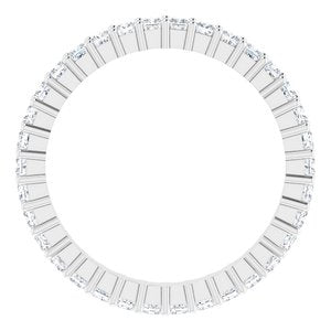 10K White Gold 1 1/5 CTW Lab-Grown Diamond Eternity Band Size 7.25