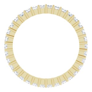 10K Yellow Gold 1 1/5 CTW Natural Diamond Eternity Band Size 7.25