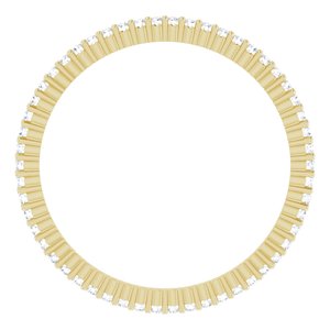 10K Yellow Gold 1/5 CTW Natural Diamond Eternity Band Size 7.5