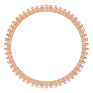 10K Rose Gold 1/5 CTW Lab-Grown Diamond Eternity Band Size 7.5