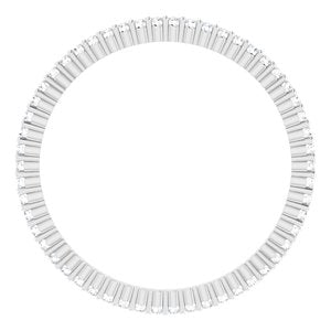 10K White Gold 1/5 CTW Natural Diamond Eternity Band Size 7.5