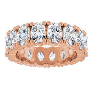 14K Rose Gold 6 CTW Natural Diamond Eternity Band Size 7