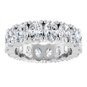 10K White Gold 5 9/10 CTW Natural Diamond Eternity Band Size 7
