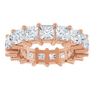 10K Rose Gold 6 3/4 CTW Natural Diamond Eternity Band Size 7