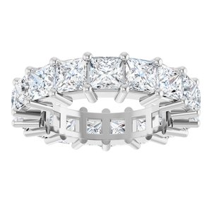 10K White Gold 6 3/4 CTW Natural Diamond Eternity Band Size 7