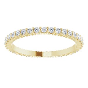 10K Yellow Gold 1/2 CTW Natural Diamond Eternity Band Size 7.25