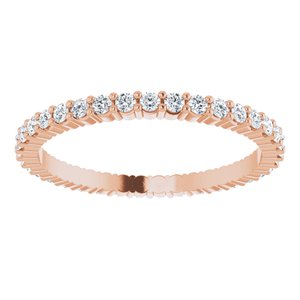 10K Rose Gold 1/2 CTW Natural Diamond Eternity Band Size 7.25