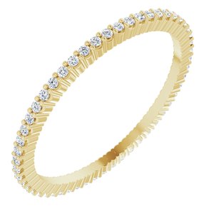 10K Yellow Gold 1/5 CTW Lab-Grown Diamond Eternity Band Size 7.25