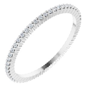 10K White Gold 1/5 CTW Lab-Grown Diamond Eternity Band Size 7.25