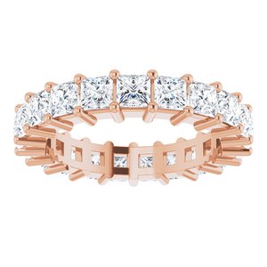 14K Rose Gold 3 3/8 CTW Lab-Grown Diamond Eternity Band Size 6.5