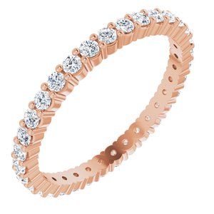 10K Rose Gold 5/8 CTW Lab-Grown Diamond Eternity Band Size 7.5