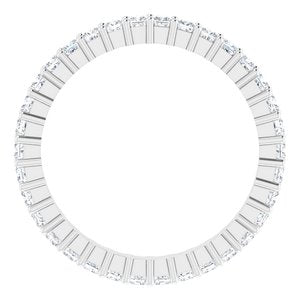 14K White Gold 1 1/5 CTW Lab-Grown Diamond Eternity Band Size 7.5