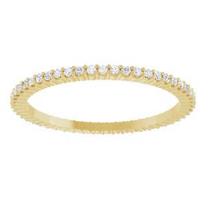 10K Yellow Gold 1/5 CTW Natural Diamond Eternity Band Size 7