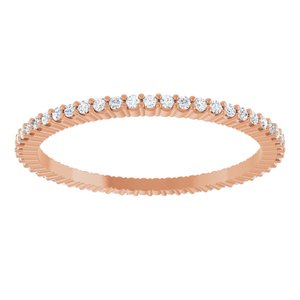 10K Rose Gold 1/5 CTW Natural Diamond Eternity Band Size 7